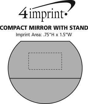 Imprint Area of Compact Mirror with Stand
