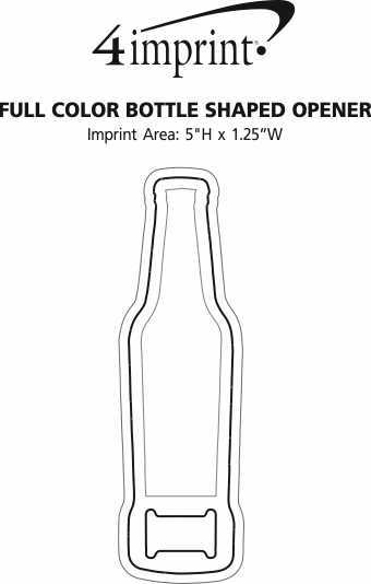 Imprint Area of Full Color Bottle Shaped Opener