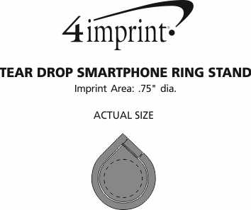 Imprint Area of Tear Drop Smartphone Ring Stand