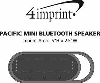 Imprint Area of Pacific Mini Bluetooth Speaker