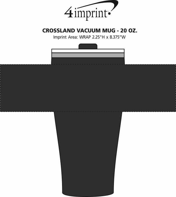 Imprint Area of Crossland Vacuum Mug - 20 oz.