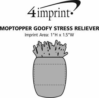 Imprint Area of MopTopper Goofy Stress Reliever