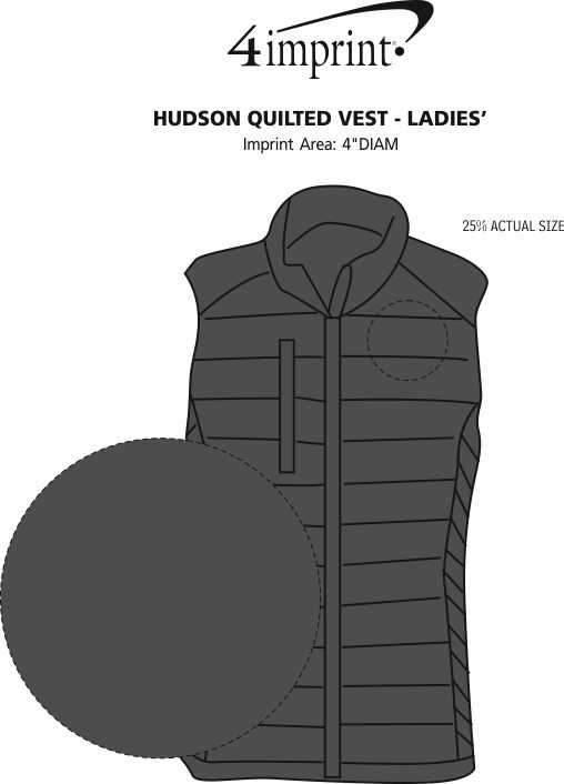 Imprint Area of Hudson Quilted Vest - Ladies'