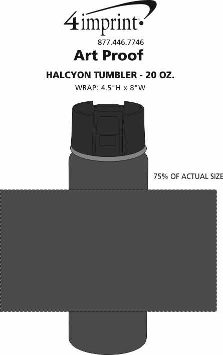Imprint Area of Halcyon Tumbler - 20 oz.