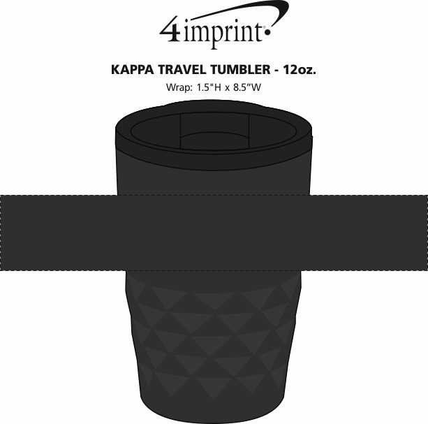 Imprint Area of Kappa Travel Tumbler - 12 oz. - 24 hr