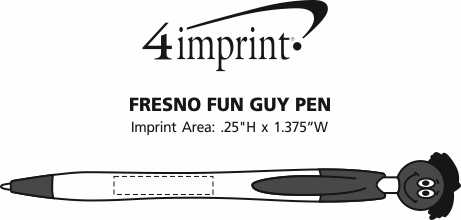 Imprint Area of Fresno Fun Guy Pen
