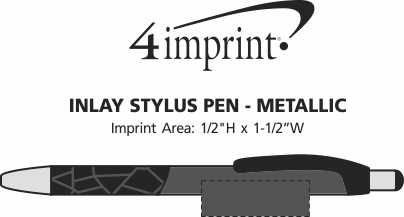 Imprint Area of Inlay Stylus Pen - Metallic