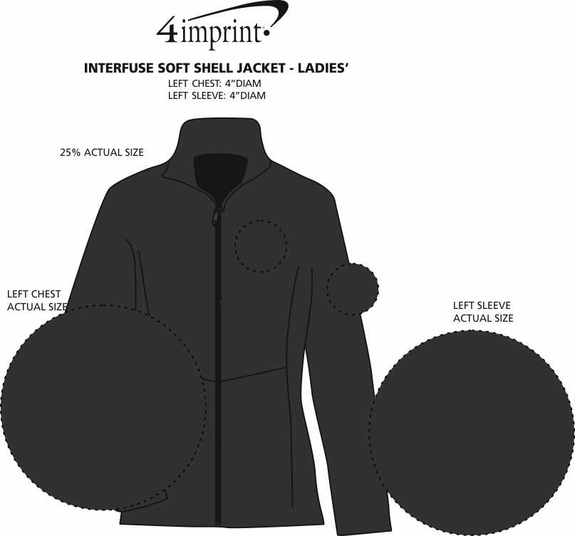 Imprint Area of Interfuse Soft Shell Jacket - Ladies'