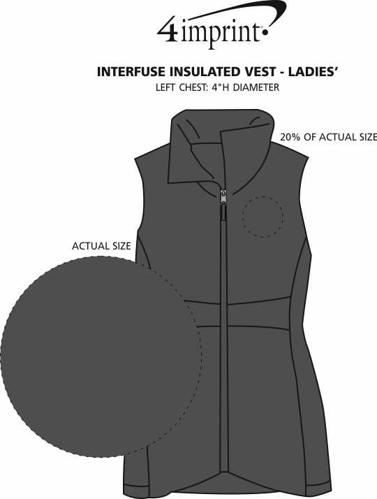 Imprint Area of Interfuse Insulated Vest - Ladies'