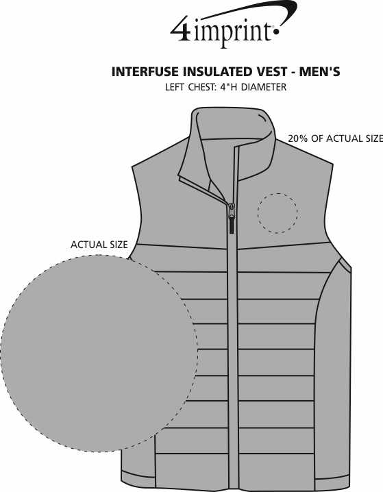 Imprint Area of Interfuse Insulated Vest - Men's