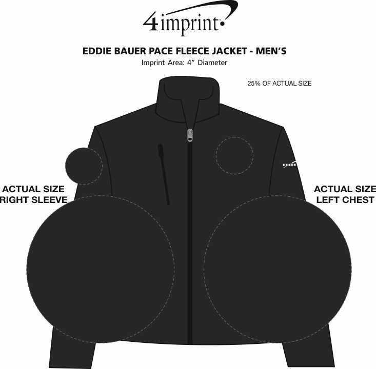 Imprint Area of Eddie Bauer Pace Fleece Jacket - Men's