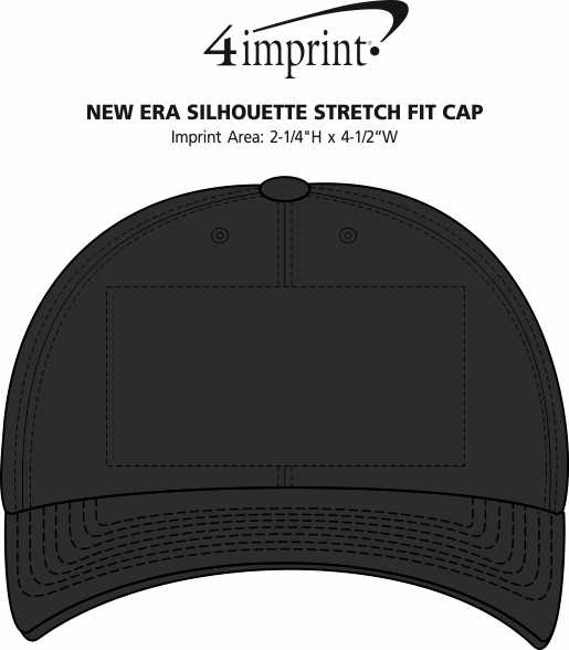 Imprint Area of New Era Silhouette Stretch Fit Cap