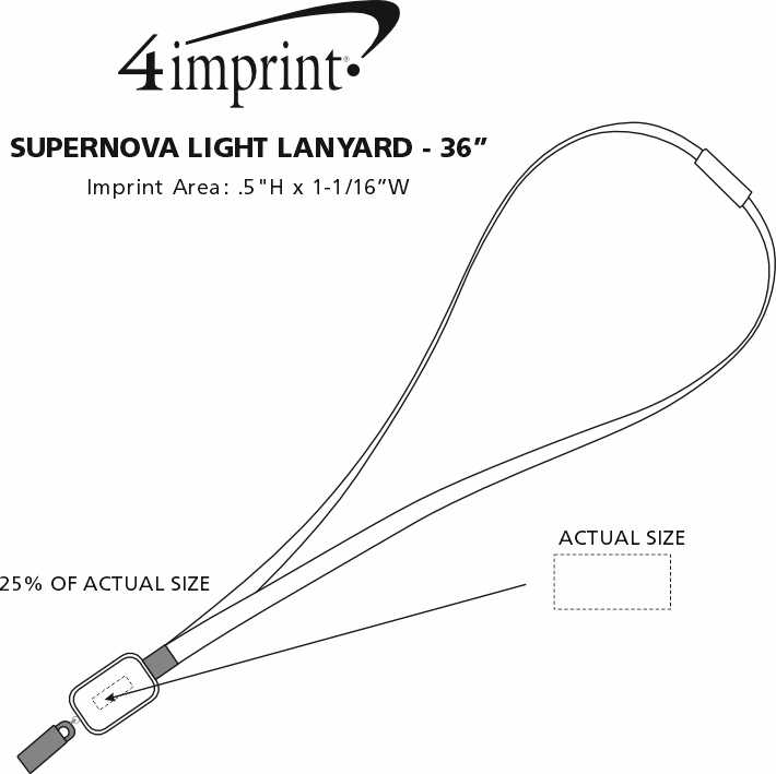 Imprint Area of Supernova Light Lanyard - 36"