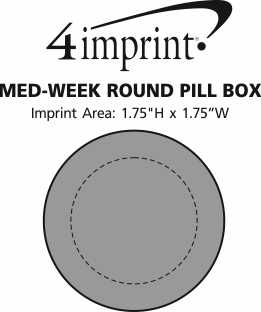 Imprint Area of Med-Week Round Pill Box