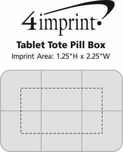 Imprint Area of Tablet Tote Pill Box