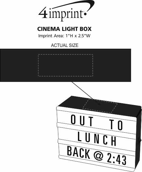 Imprint Area of Cinema Light Box