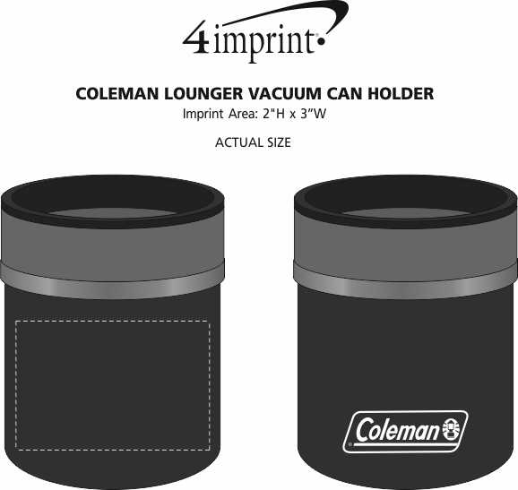 Imprint Area of Coleman Lounger Vacuum Can Holder