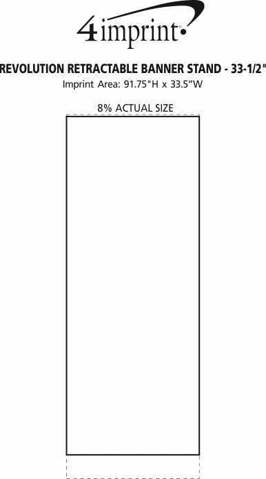 Imprint Area of Revolution Retractable Banner Stand - 33-1/2"