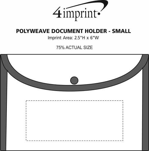 Imprint Area of PolyWeave Document Holder - Small