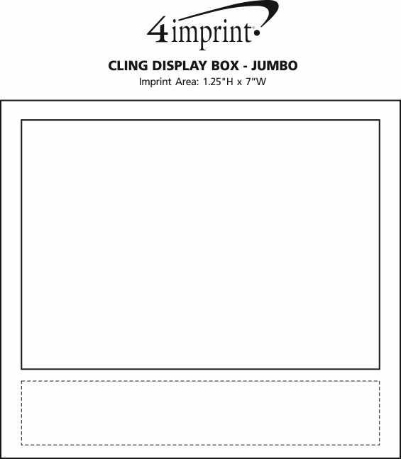 Imprint Area of Cling Display Box - Jumbo