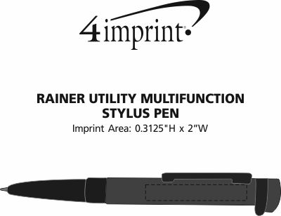 Imprint Area of Rainier Utility Multifunction Stylus Pen