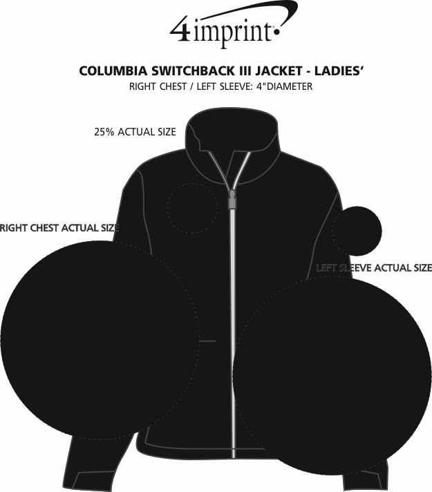 Imprint Area of Columbia Switchback III Jacket - Ladies'