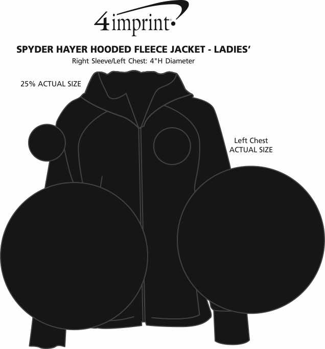 Imprint Area of Spyder Hayer Hooded Fleece Jacket - Ladies'