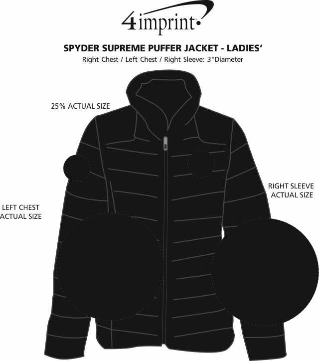 Imprint Area of Spyder Supreme Puffer Jacket - Ladies'