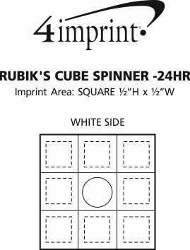 Imprint Area of Rubik's Cube Spinner - 24 hr