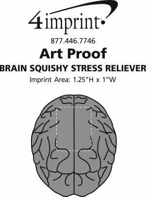 Imprint Area of Brain Squishy Stress Reliever
