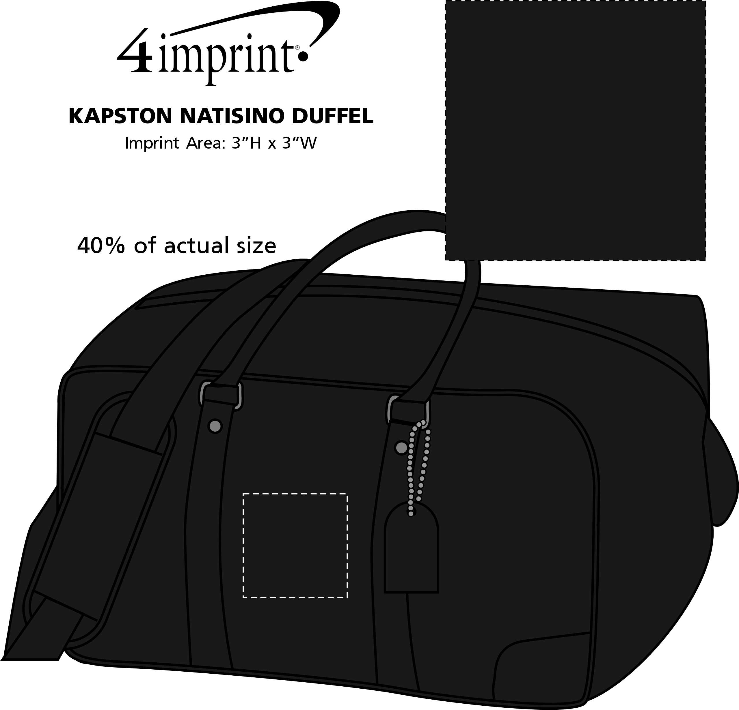 Imprint Area of Kapston Natisino Duffel