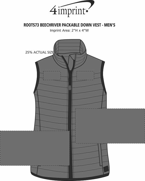 4imprint.com: Roots73 Beechriver Packable Down Vest - Men's 148816-M-V