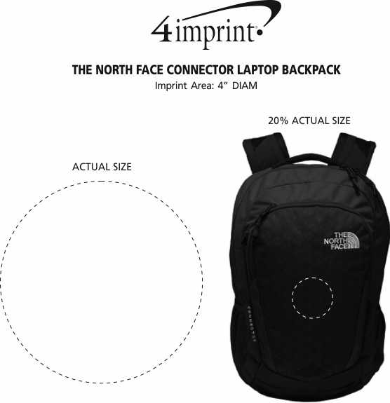 Imprint Area of The North Face Connector Laptop Backpack