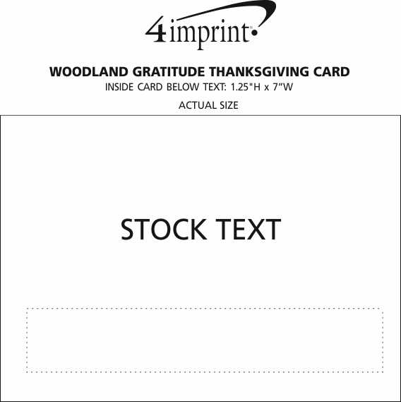 Imprint Area of Woodland Gratitude Thanksgiving Card