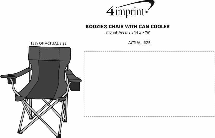 Imprint Area of Koozie® Chair with Can Cooler