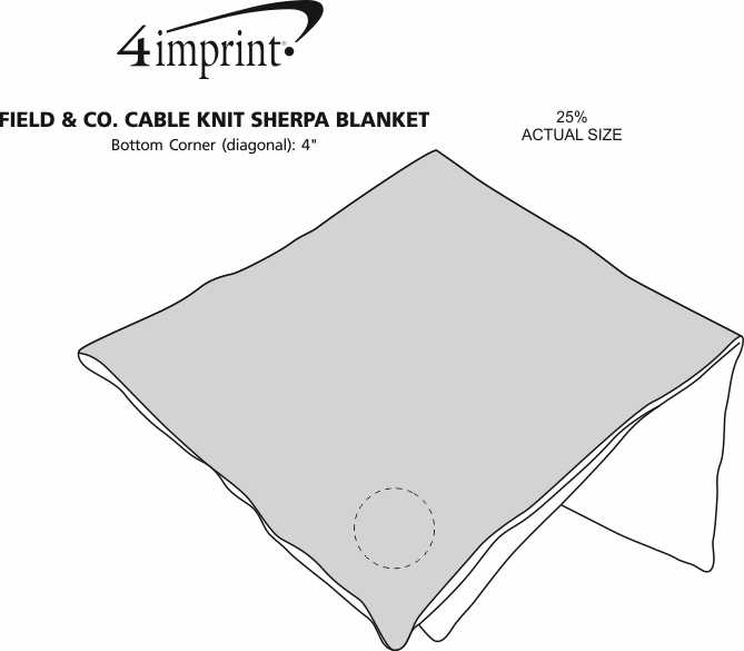 Imprint Area of Field & Co. Cable Knit Sherpa Blanket
