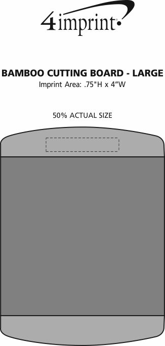 Imprint Area of Bamboo Cutting Board - Large