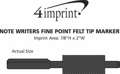 Imprint Area of Note Writers Fine Point Felt Tip Pen Marker