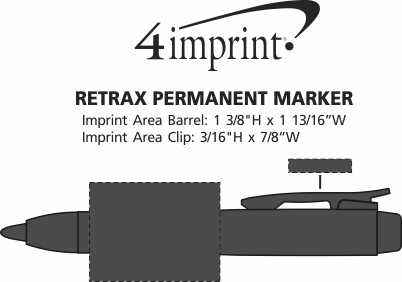 Imprint Area of Retrax Permanent Marker