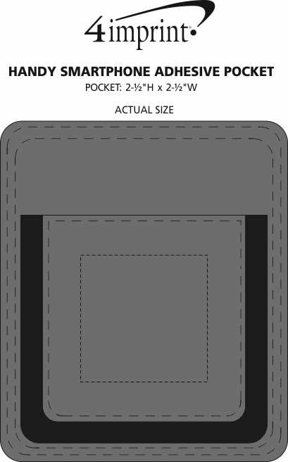 Imprint Area of Handy Smartphone Adhesive Pocket