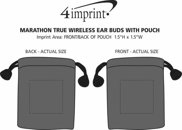 Imprint Area of Marathon True Wireless Ear Buds with Pouch