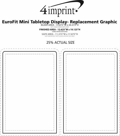 Imprint Area of EuroFit Mini Tabletop Display - Replacement Graphic