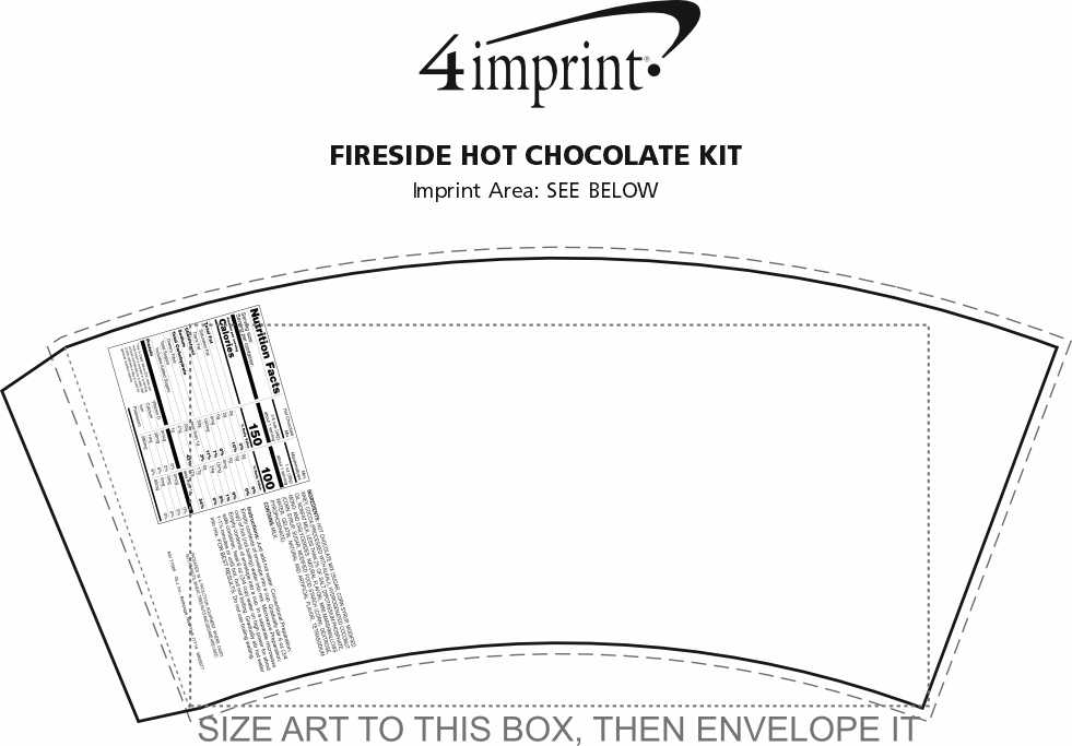 Imprint Area of Fireside Hot Chocolate Kit