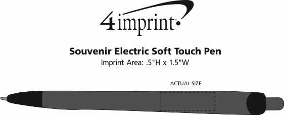 Imprint Area of Souvenir Electric Soft Touch Pen