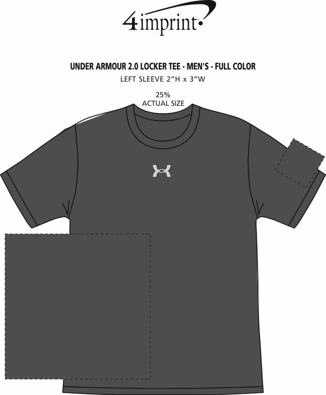 Imprint Area of Under Armour 2.0 Locker Tee - Men's - Full Color