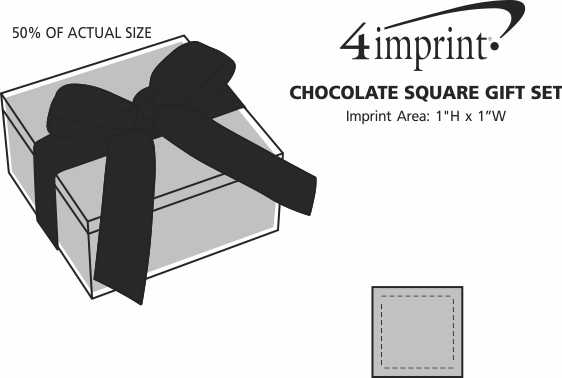 Imprint Area of Chocolate Square Gift Set