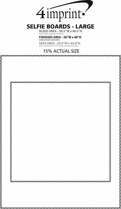 Imprint Area of Selfie Boards - Large