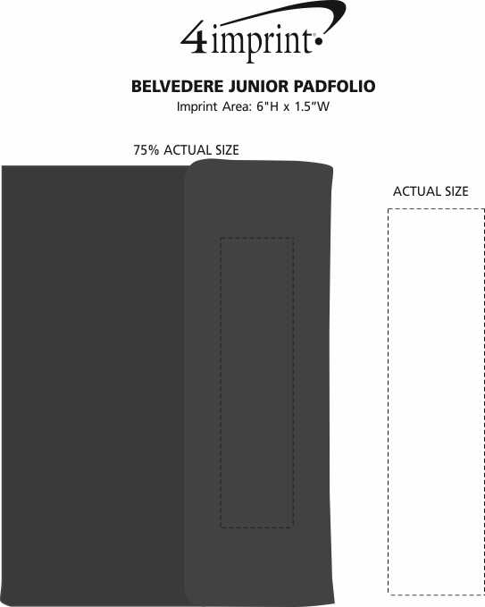Imprint Area of Belvedere Junior Padfolio