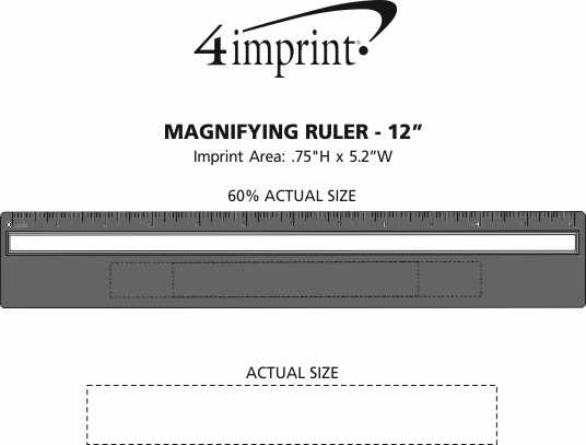 Imprint Area of Magnifying Ruler - 12"