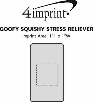 Imprint Area of Goofy Squishy Stress Reliever